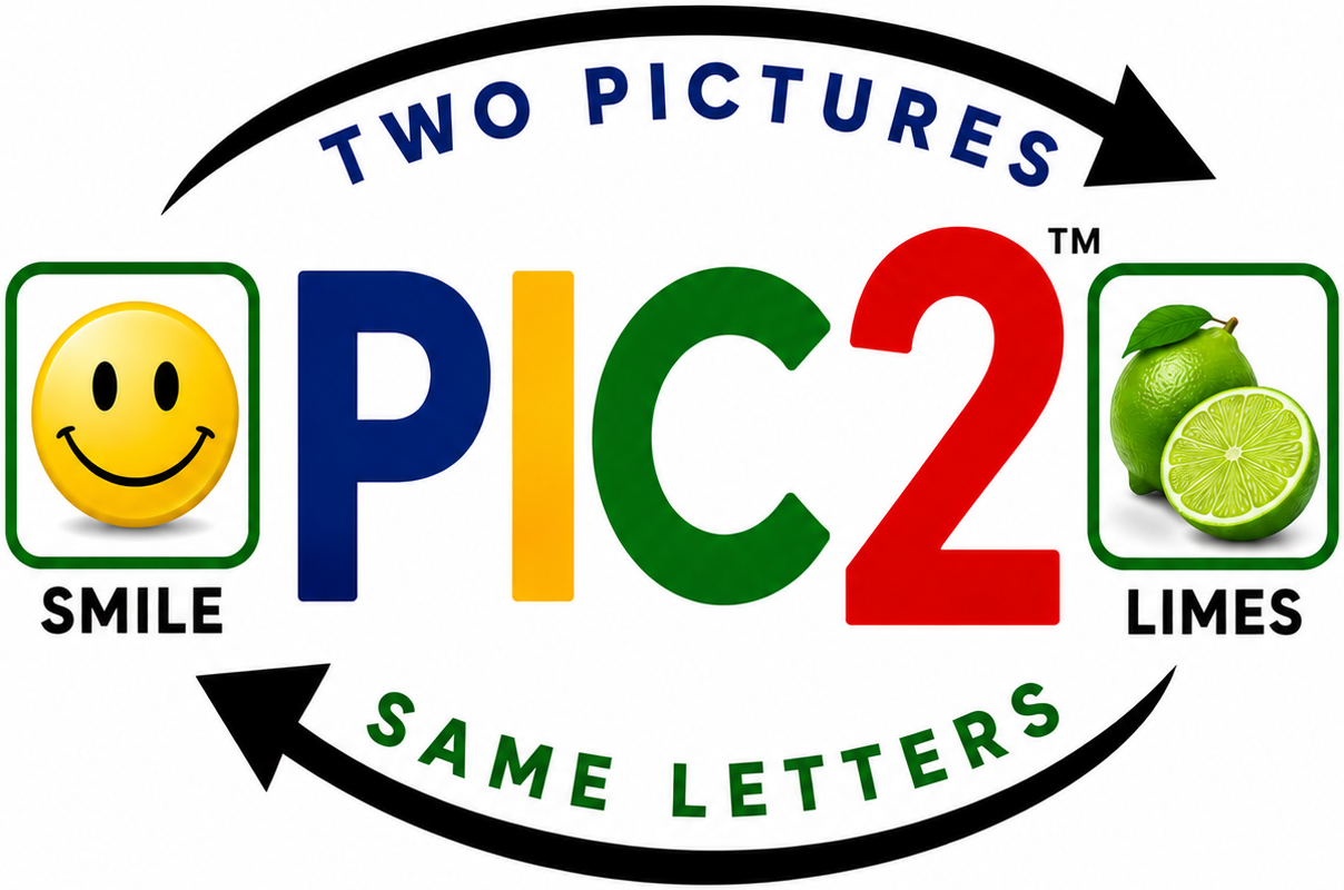 PIC2 — two pictures, same letters